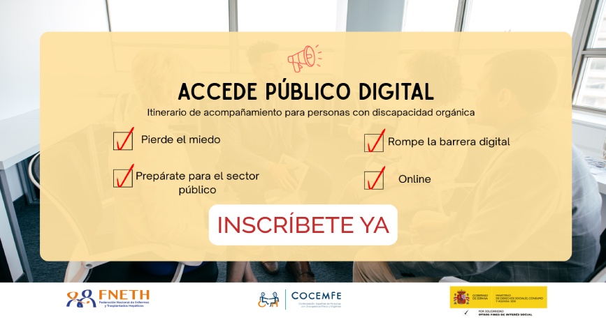 Cartel del programa Accede Público Digital para facilitar el acceso al empleo público de personas con discapacidad
