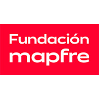 Logotipo de Fundación MAPFRE en color blanco sobre fondo rojo.