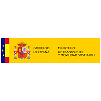 Logotipos oficiales del Gobierno de España y del Ministerio de Transportes y Movilidad Sostenible sobre fondo blanco.