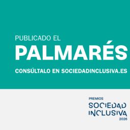 Cartel de COCEMFE anunciando la publicación del palmarés de los Premios Sociedad Inclusiva 2026.