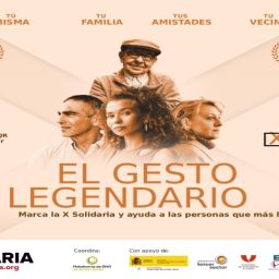 Campaña X Solidaria El gesto legendario Cartel de la campaña X Solidaria con el lema El gesto legendario y la casilla 106 de Actividades de Interés Social.