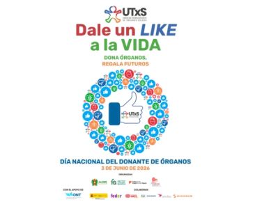 Dale un LIKE a la VIDA por el Día Nacional del Donante Cartel del Día Nacional del Donante de Órganos y Tejidos con el lema “Dale un LIKE a la VIDA. Dona órganos, regala futuros”.