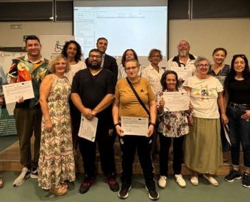 Personas participantes en la formación de camarero/a de pisos de CLM Inclusiva COCEMFE en Cuenca.