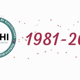 FEBHI celebra su 45 aniversario (1981-2026) Logotipo conmemorativo del 45 aniversario de FEBHI junto a los años 1981-2026, sobre fondo blanco con confeti granate.