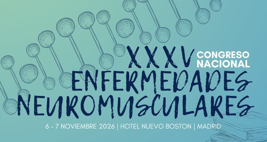 Cartel del XXXV Congreso Nacional de Enfermedades Neuromusculares de Federación ASEM, los días 6 y 7 de noviembre de 2026 en Madrid.
