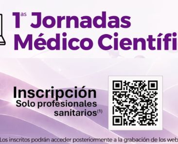 I Jornadas Médico-Científicas FELUPUS 2026 – Inscripción Cartel de las I Jornadas Médico-Científicas FELUPUS, con un código QR de inscripción exclusiva para profesionales sanitarios.
