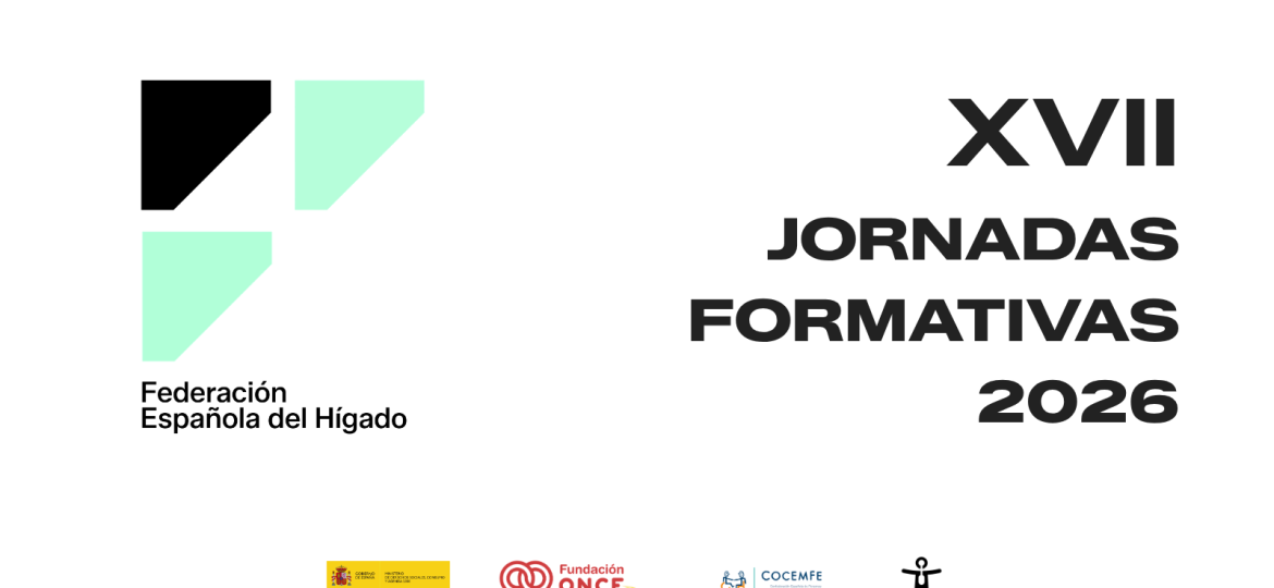 Cartel de las XVII Jornadas Formativas 2026 de la Federación Española del Hígado, con su logotipo y los de las entidades colaboradoras.